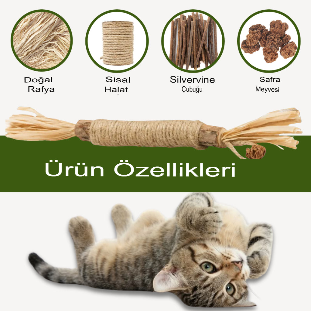 Doğal Kedi Çiğneme Çubuğu